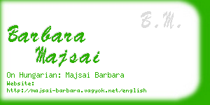 barbara majsai business card